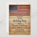 Search for american flag birthday invitations Military
