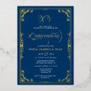 Search for royal blue quinceanera invitations Modern