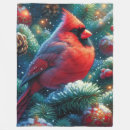 Search for red cardinal bird blankets Nature