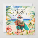 Search for surfing santa christmas cards Hawaiian