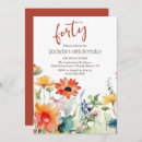 Search for for women 40th birthday invitations Floral