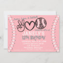 Search for softball birthday invitations Girl