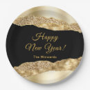 Search for new years eve plates Gold and black