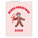Search for oversized christmas cards Gingerbread man