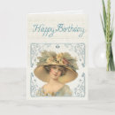 Search for vintage hat cards birthday