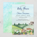 Search for tractor baby shower invitations Modern