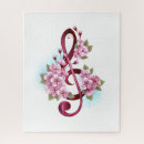 Search for music notes puzzles Treble
