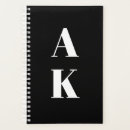 Search for initials planners Black and white