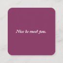 Search for nice to meet you business cards Typography