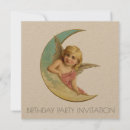 Search for angel birthday invitations Vintage