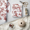 Search for vintage snowman wrapping paper Red