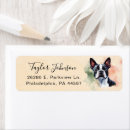 Search for boston terrier return address labels Watercolor