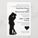 Search for silhouette wedding invitations White