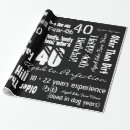 Search for funny 50th birthday wrapping paper Forty