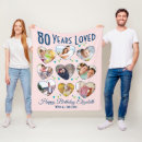 Search for 80th birthday blankets 80 years old