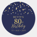 Search for 80th birthday stickers Gold