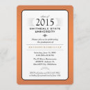 Search for black and orange graduation invitations White