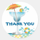 Search for pool party thank you stickers Summer