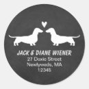 Search for dog wedding stickers Dachshund