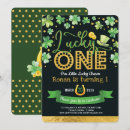 Search for lucky charm invitations Green and gold