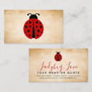 Search for ladybug business cards Insects
