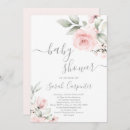 Search for blush pink baby shower invitations Floral