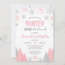 Search for winter wonderland 1st birthday invitations Onederland
