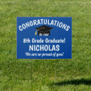 Search for middle school graduation outdoor signs Blue