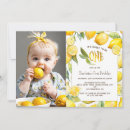 Search for lemon 1st birthday invitations Yellow