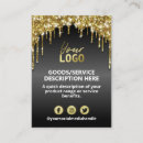 Search for black red gold business cards Customer