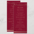 Search for burgundy wedding programs Order of service