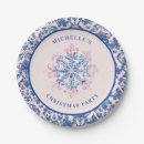 Search for pink snowflake plates Bow