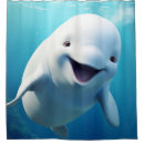 Search for whale shower curtains Beluga