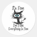 Search for everything is fine stickers Kitten