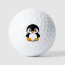 Search for penguin golf balls Illustration