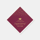 Search for red and gold napkins Congratulations