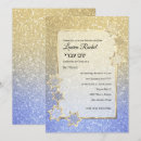 Search for hebrew bar bat mitzvah invitations Blue