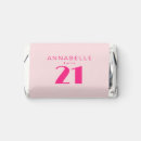 Search for 21 birthday candy favors Pink