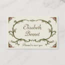 Search for victorian business cards floral