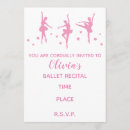 Search for ballet recital invitations Minimalist