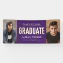Search for purple and gold graduation banners School colors