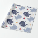 Search for whales wrapping paper Modern