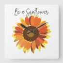 Search for sunflower clocks Yellow flower
