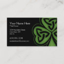 Search for shamrock business cards Celtic