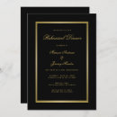 Search for black and gold rehearsal dinner invitations Chic