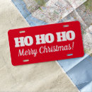 Search for merry christmas license plates Red