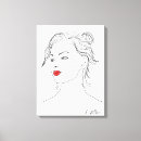 Search for black white woman canvas prints Silhouette