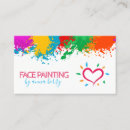 Search for paint party business cards Face painter