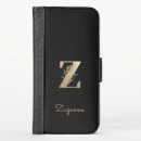 Search for letter z iphone cases Black and gold