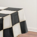 Search for black and white checkered tablecloths Retro